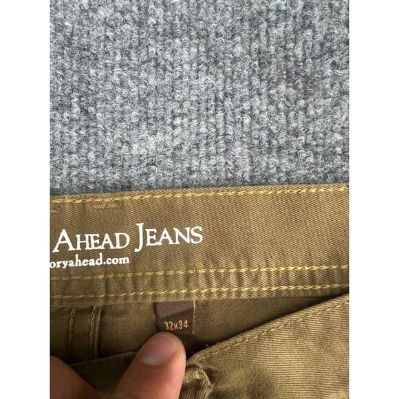 Territory Ahead Jeans Men's W32 x L34 Brown Denim Relaxed Fit Straight Leg - Picture 3 of 7